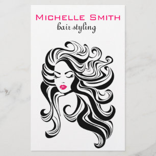 Flyer Palhetas de cabelo liso, com cabelo encaracolado p