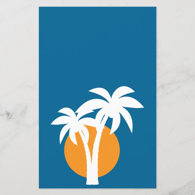 Flyer Palmas e sol laranja (Frente)
