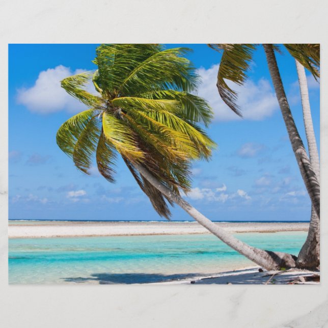 Flyer Palmeira na praia oceânica (Frente)