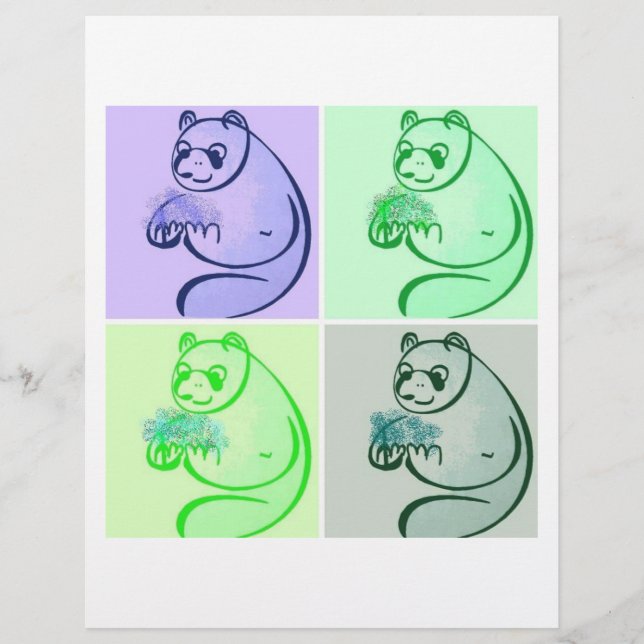 Flyer Panda Bear Pop Art (Frente)
