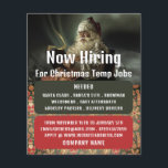 Flyer Papais noeis de Leitura Clássica, Aviso de Recruta<br><div class="desc">Papais noeis De Leitura Clássicos,  Folhetos De Publicidade De Recrutamento Sazonal Na Loja Cartão de visita.</div>