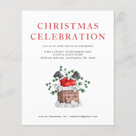 Flyer Papais noeis Engraçados de PAPEL Convite de festas