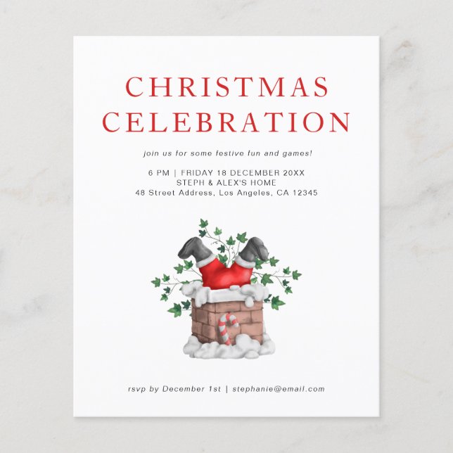 Flyer Papais noeis Engraçados de PAPEL Convite de festas (Frente)