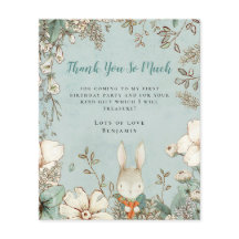 PAPEL | Bunny Powder Blue Primeiro Aniversário Obr