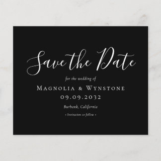 Flyer PAPEL Casamento Preto Salve A Data