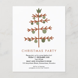 Flyer PAPEL | Convite de Festa de Natal da Árvore Simple