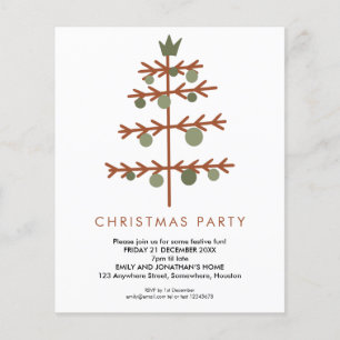 Flyer PAPEL   Convite de Festa de Natal da Árvore Simple