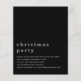 Flyer PAPEL | Convite para a festa de Natal preto branco