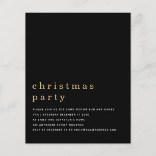 Flyer PAPEL   Convite para a festa Dourada mínima de Nat