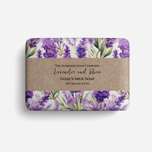 Flyer Papel de embalagem de sabão - flores de lavanda aq (Criador carregado)