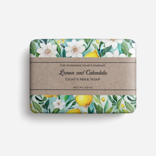 Flyer Papel de embalagem do sabão - limões amarelos (Criador carregado)