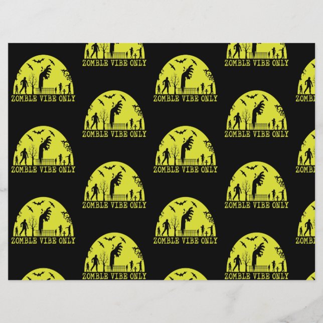 Flyer Papel de Scrapbook Apenas Vibrações Zumbi  (Frente)