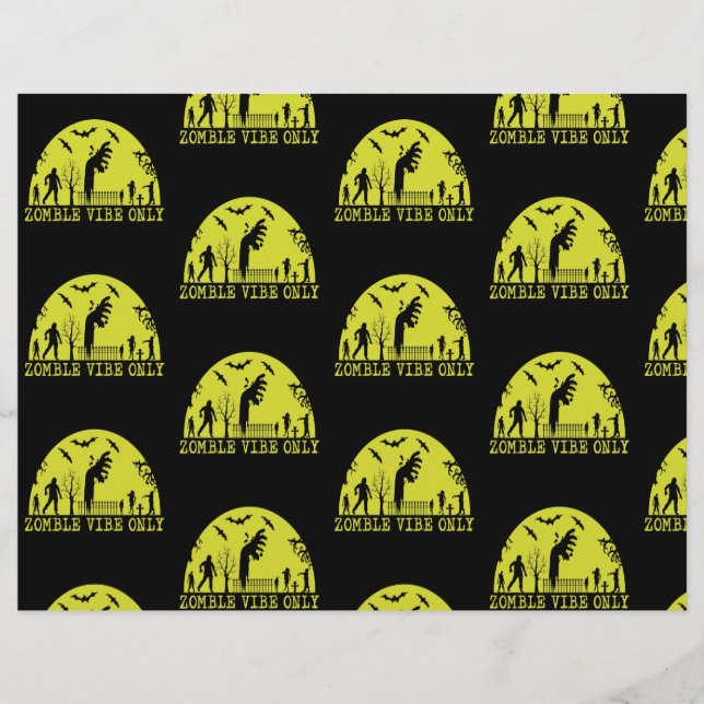 Flyer Papel de Scrapbook Apenas Vibrações Zumbi  (Frente)