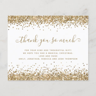 Flyer PAPEL Dourado Natal Glitter Obrigado