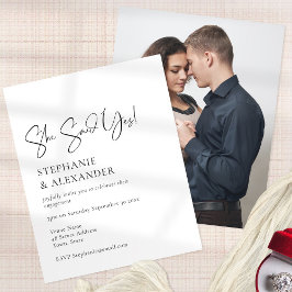 Flyer PAPEL Ela Disse Sim Script FotoNoivado Convidar