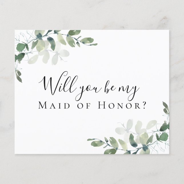 Flyer PAPEL Eucalyptus será minha Madrinha de casamento (Frente)