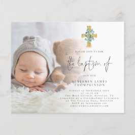 Flyer PAPEL | Foto Eucalyptus Cross Baptism Convite