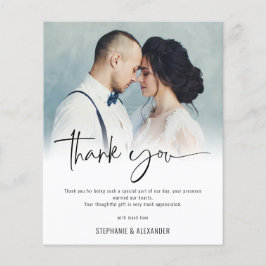 Flyer PAPEL Moderno Foto Sobreposta Casamento Agradecime