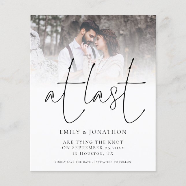 Flyer PAPEL No Último Script Foto QR Código Salvar Data (Frente)