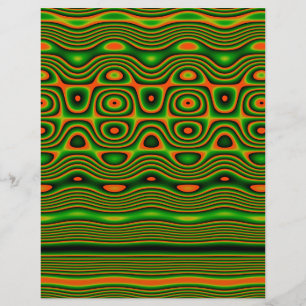 Flyer Papel Origami, Arte Tribal Digital Abstrata, Verde