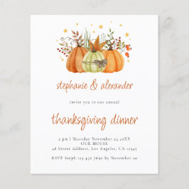 Flyer PAPEL Pumpkins Terracotta Janto de Ação de Graças