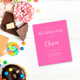 Flyer PAPEL | Script de 9.a Festa de aniversário Rosa Qu