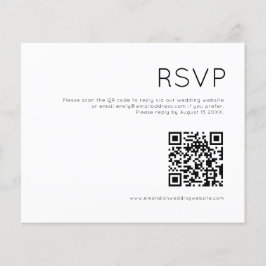 Flyer PAPEL | Simples gabinete RSVP de Casamento de Códi