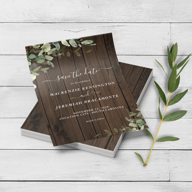 Flyer PAPEL Wood Rustic Wood Greenerescing Casamento Sal (Criador carregado)