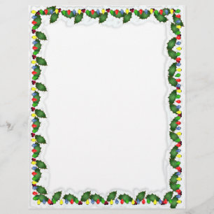 Flyer Papelaria de Natal Holly Lights