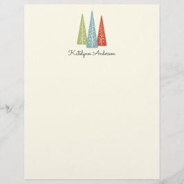 Flyer Papelaria Moderna das Árvores de Natal do Meio séc