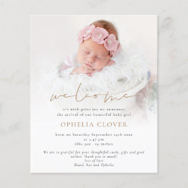 Flyer PAPER 2 Fotos Sobrepor Dourado Parto de Boas-vinda