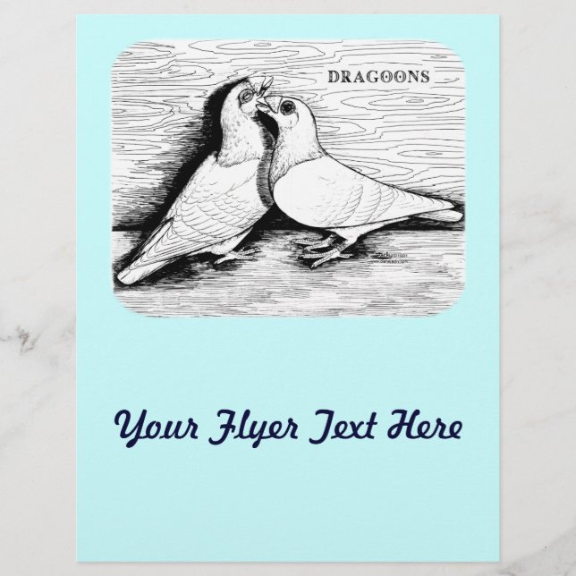 Flyer Par Branco de Pombos de Dragoa (Frente)