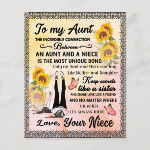 Flyer Para Minha Tia Dom, Presente De Girassol Da sobrin