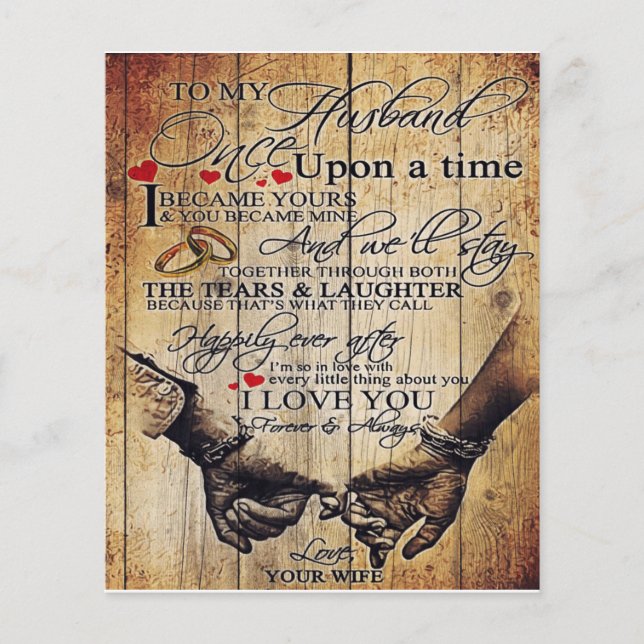 Flyer Para o meu marido | Carta Para Marido | Decoração  (Frente)