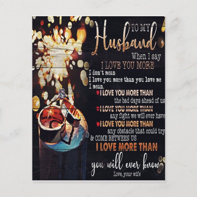 Flyer Para o meu marido Decor, Letra de amor (Frente)
