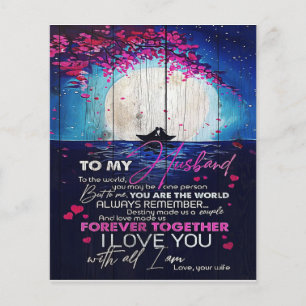 Flyer Para o meu marido, Presente de Aniversário   Cart