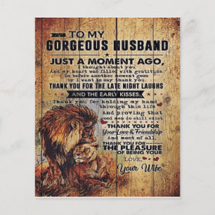 Flyer Para o meu marido presente   Letra Adorável para 