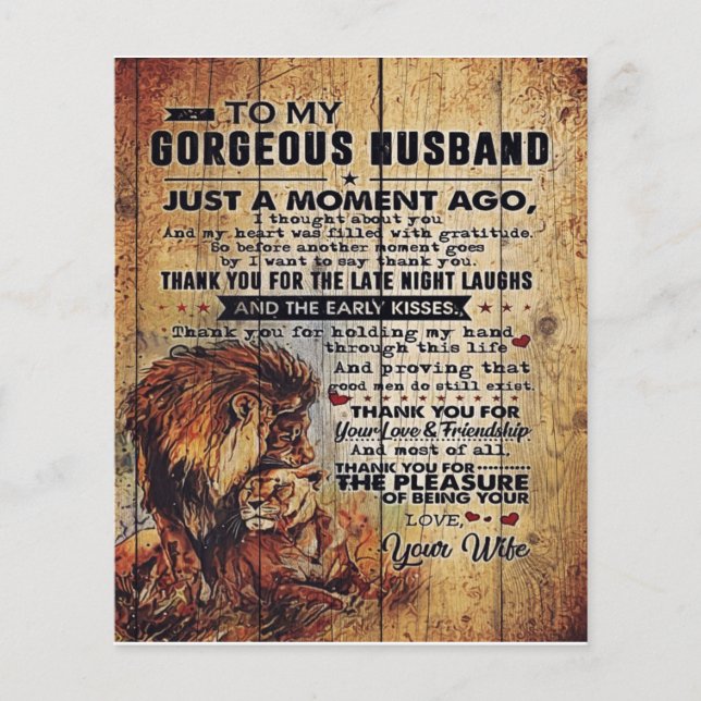 Flyer Para o meu marido presente | Letra Adorável para M (Frente)