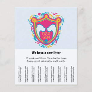 Flyer Para vender os grandes dinamarqueses