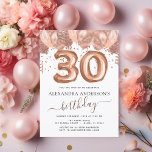 Flyer Partido aniversário de 30 anos de Balões Dourados<br><div class="desc">Orçamento 30 (30) 30 Festas de aniversário,  cor-de-rosa - Balões Dourados Rosa e Convite de aniversário Confetti. Este é o Convite Aniversário perfeito para uma Rosa moderna Dourada e brilhante Festa de aniversário Brilhante Rosa Brilhante Girly. Entre em contato com o designer para encontrar itens personalizados correspondentes.</div>