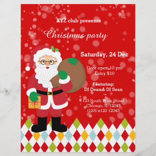 Flyer Partido de Papai Noel * escolha a cor do fundo