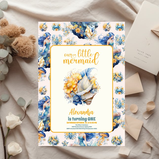 Flyer Partido do primeiro aniversario de Sereia Mágica d (Criador carregado)