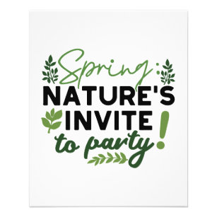 Flyer Partido primavera - Chamada de Celebração da Natur