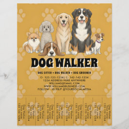 Flyer Passeador de Cães Babá de Animais Promocional Pers