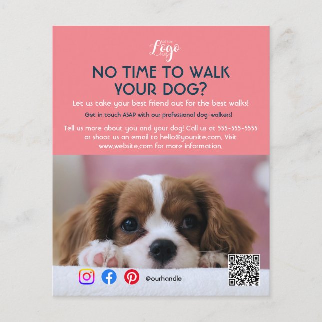 Flyer passeador de cães serviço de pet sitting de embele (Frente)