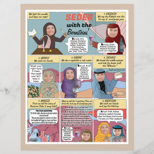 Flyer Passover divertido Personalizado Easy 2 Sided Hagg (Frente)