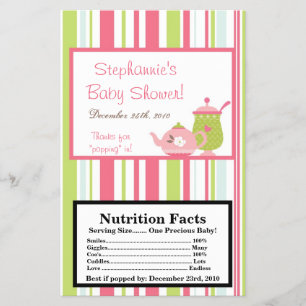 Flyer Pastel rosa do Partido do Pipoca de Micro-Ondas