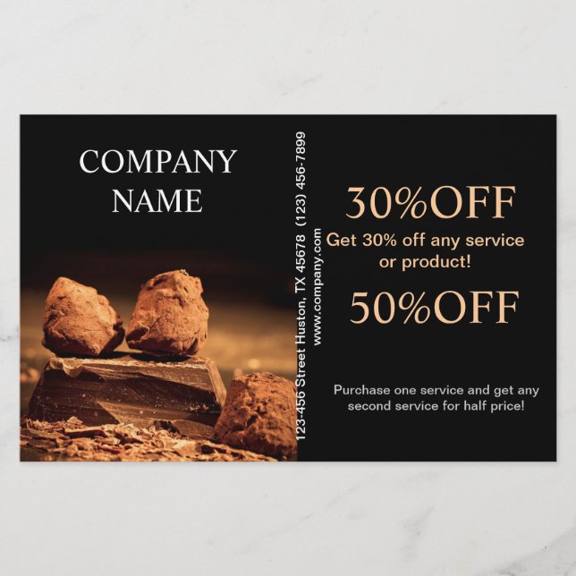 Flyer pastelaria doces de sobremesa doce doce doce compr (Frente)