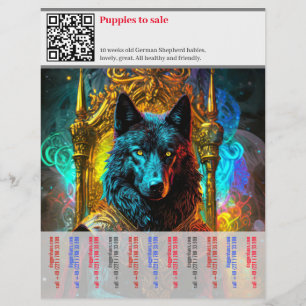 Flyer Pastor Alemão vende cachorro perto de você