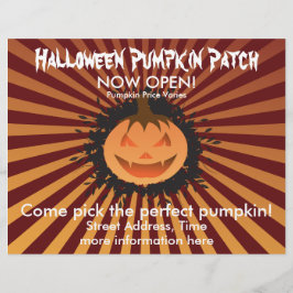Flyer Patch da abóbora do Halloween